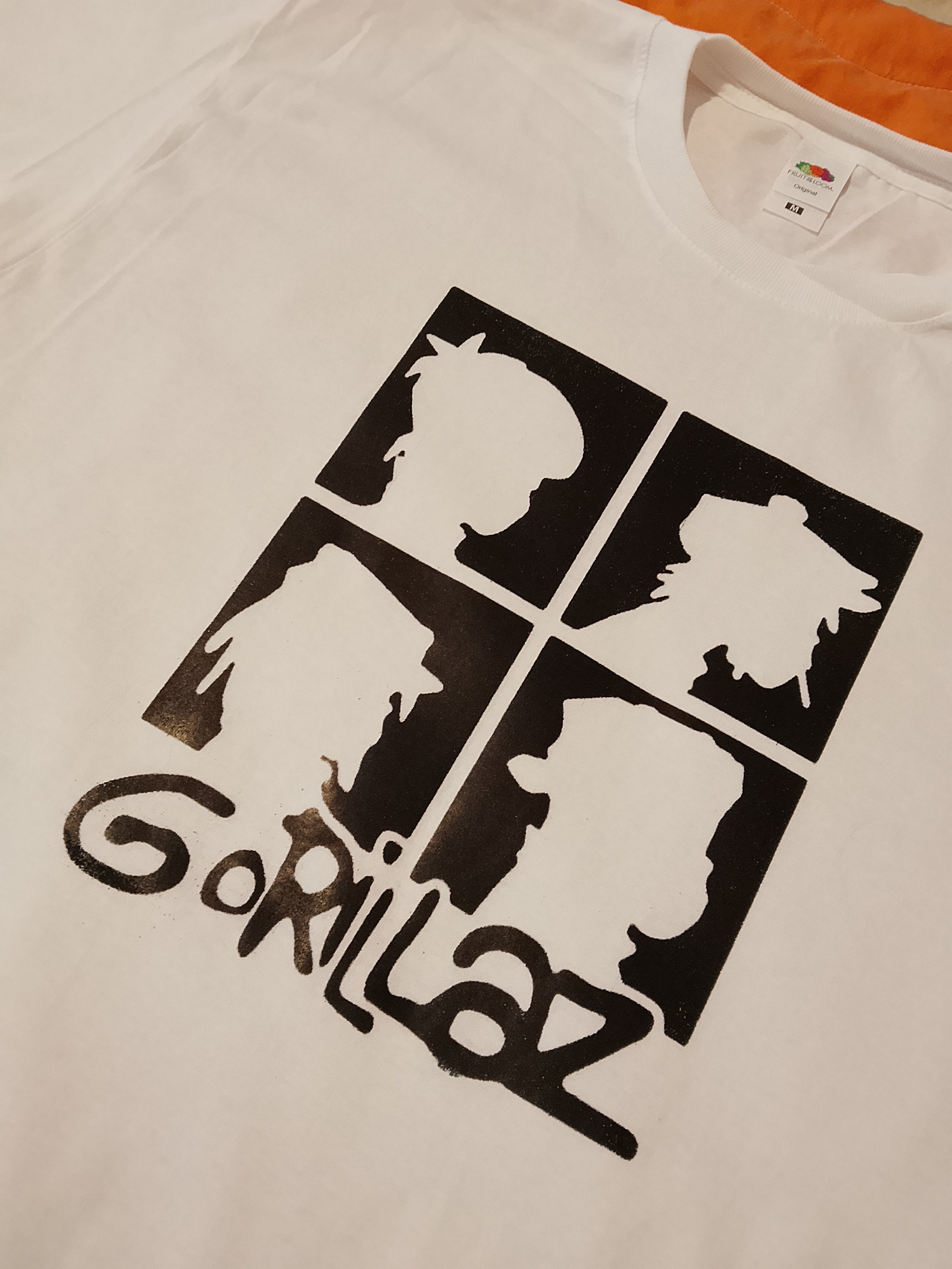 Tshirt fruit of the loom con stampa Gorillaz