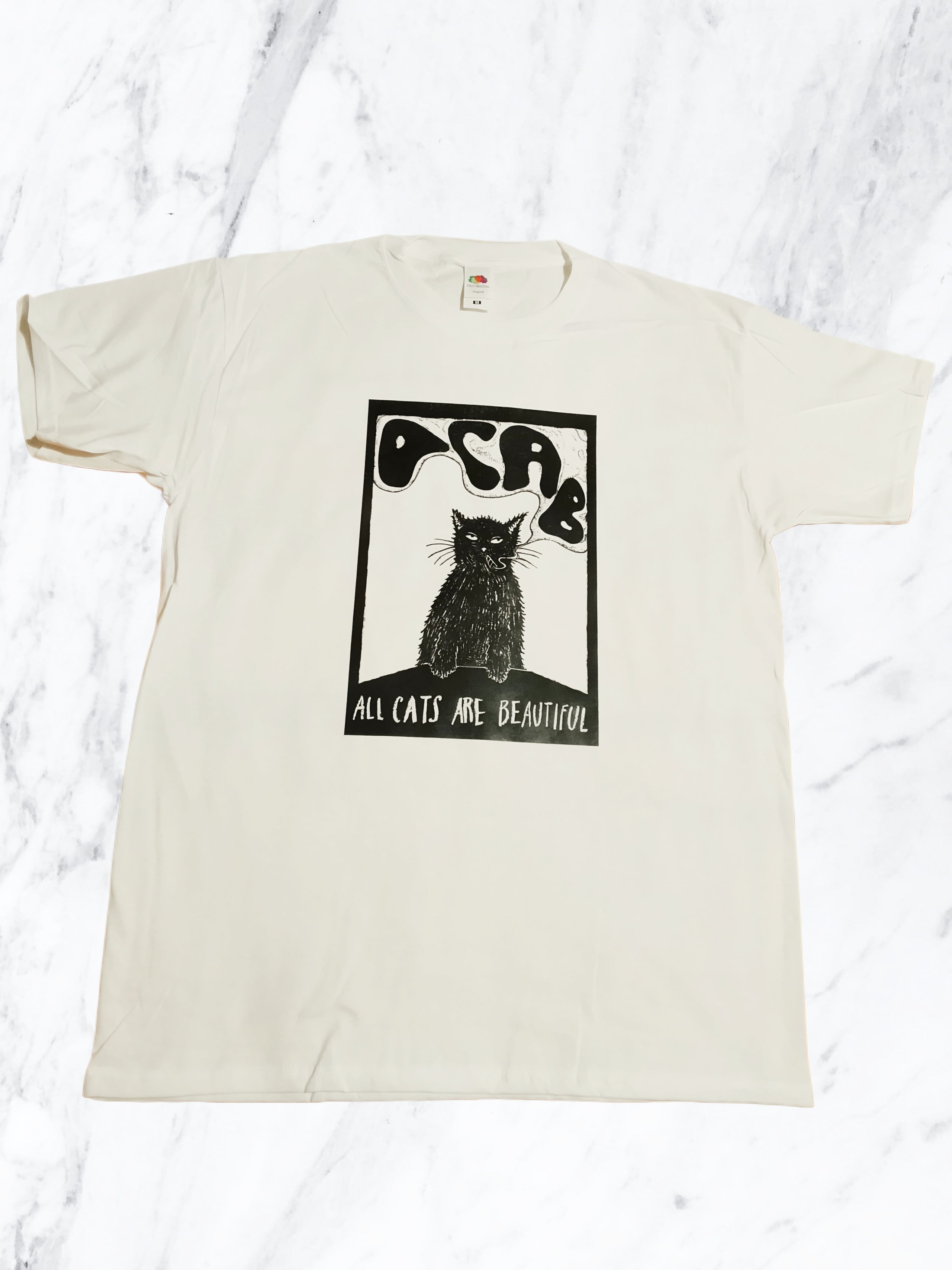 T-shirt unisex cotone a tema Acab (All Cats Are Beautiful)